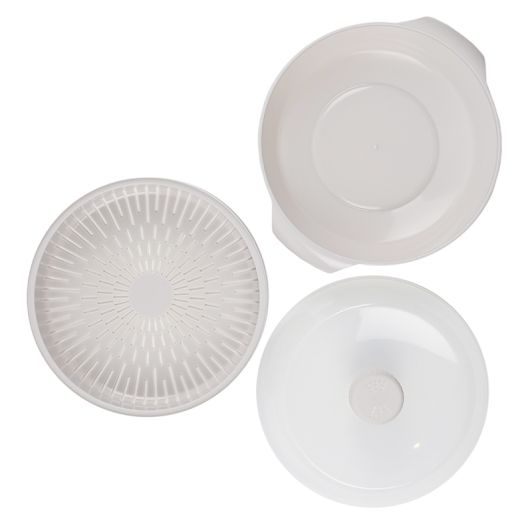 Dubbele stoomkoker voor microgolfoven