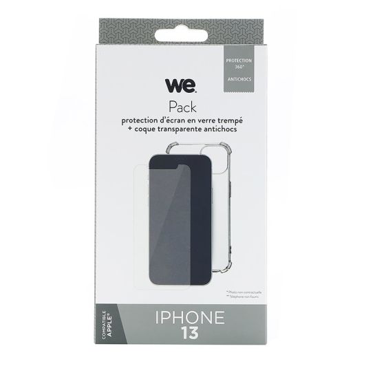 Pack WE GEHARDEND GLAS  + COVER IPHONE 13