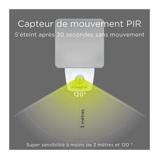 Veilleuse LED INTEGRAL détecteur de mouvements