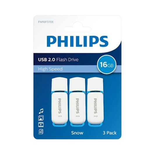 PACK PHILIPS x3 USB SLEUTEL 16GB
