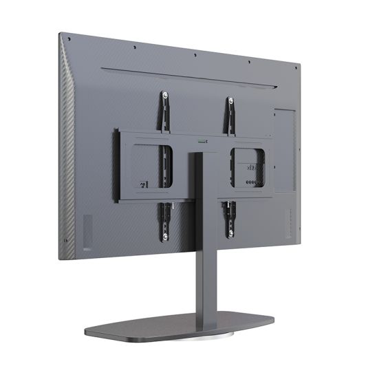 Support pied EDENWOOD TV de 81 à 165 cm MDF noir