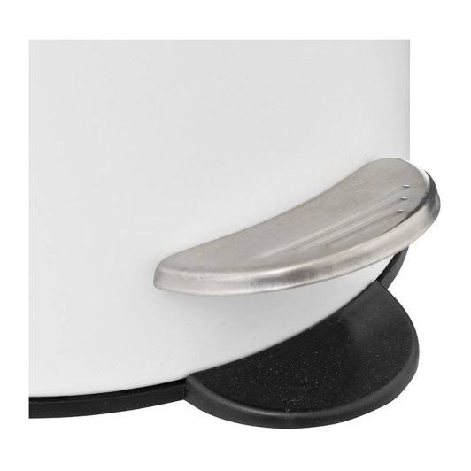 Vuilbak 3L metaal wit