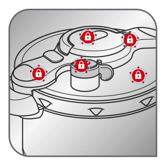 SEB ClipsoMinut' Duo 2-in-1 Snelkookpan 7L Blauw