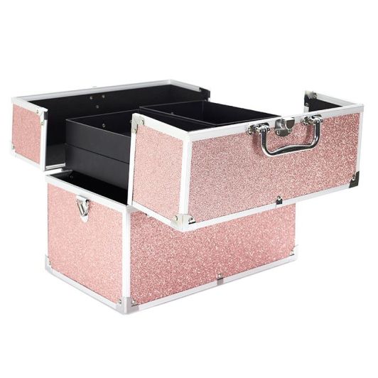 Malette de rangement Cosmetic Club rose