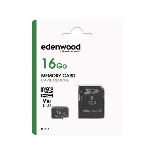 Micro SD-kaart EDENWOOD 16Gb + adapter