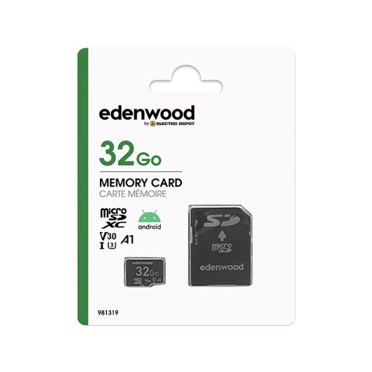 Carte Micro SD EDENWOOD 32Go + adapteur