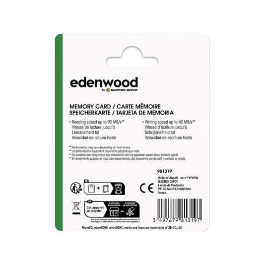 Micro SD-kaart EDENWOOD 32Gb + adapter
