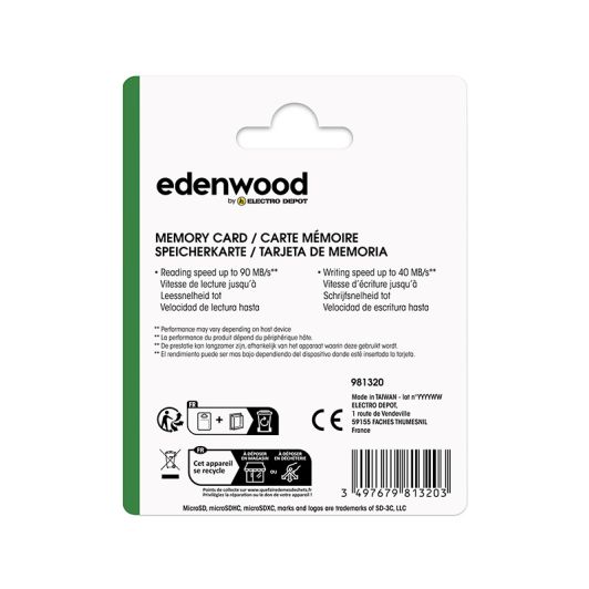 Micro SD-kaart EDENWOOD 64gb + adapter
