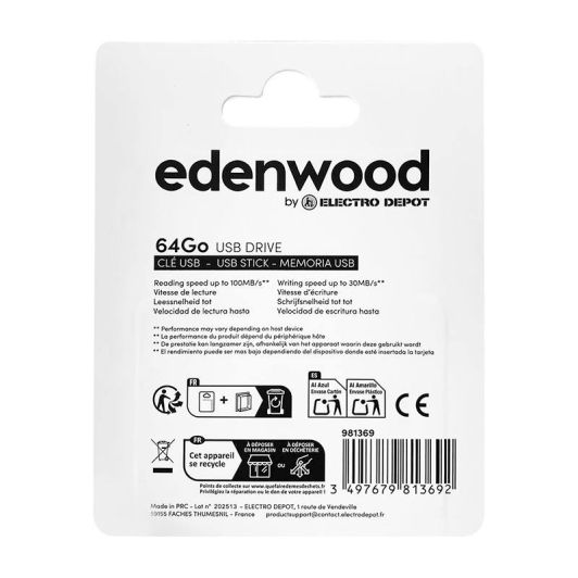 USB-stick EDENWOOD 64Go