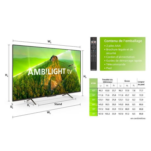 PHILIPS 65PUS8108 - TV 4K LED AMBILIGHT 65