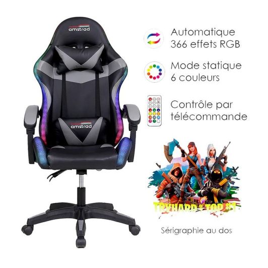 Chaise Gaming AMSTRAD AMS 900 LED TOP1