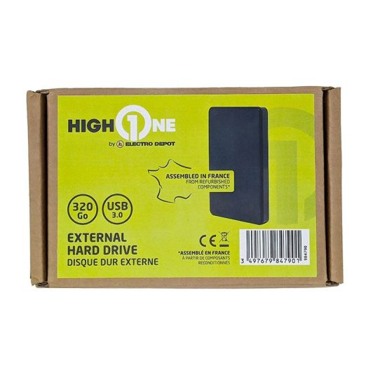 Disque Dur HIGH ONE 320Go USB 3.0 Reconditionné Grade A+