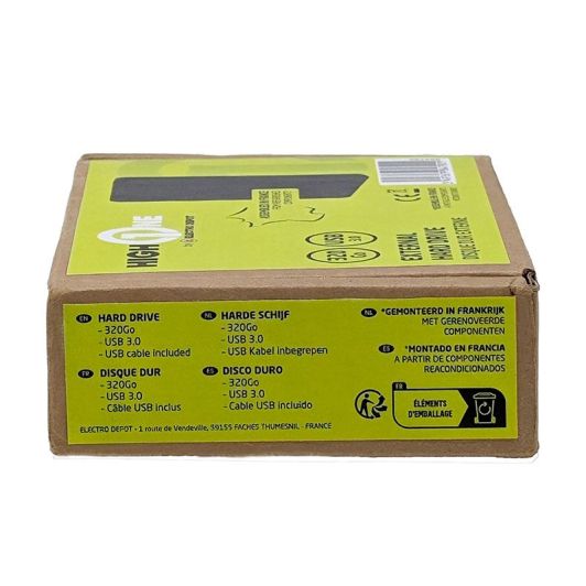 Disque Dur HIGH ONE 320Go USB 3.0 Reconditionné Grade A+