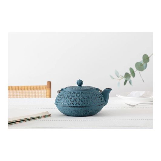 Gietijzeren Theepot 1L blauw