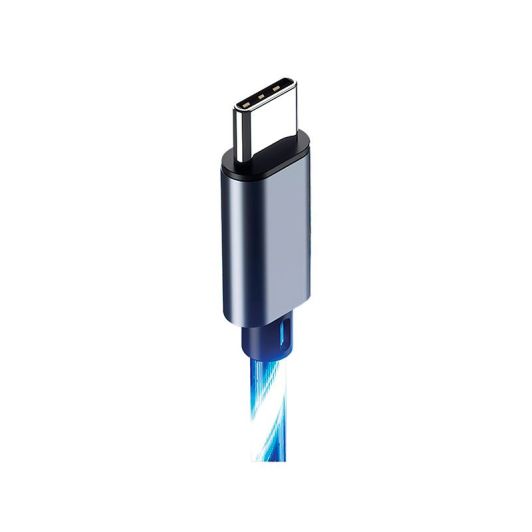 Câble AMSTRAD USB-C LED bleu 3m