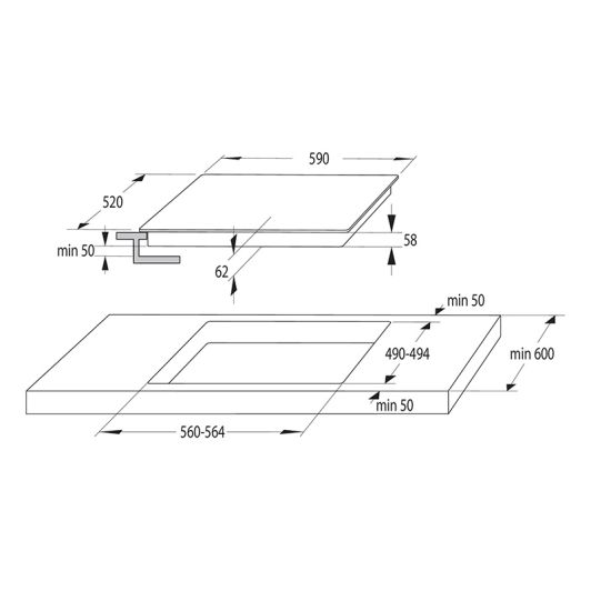 Inductiekookplaat HISENSE HI6311BSCE