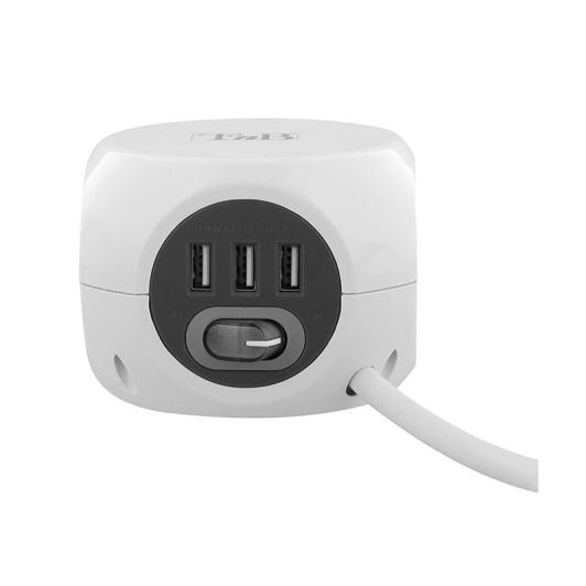 Multiprise TNB 2 en 1 blanc