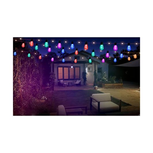 Guirlande électrique ON EARZ Guingette multicolore connectée 25 ampoules