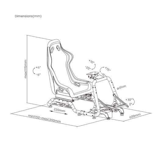 Simulatiestoel OPLITE GTR S8 Infinity
