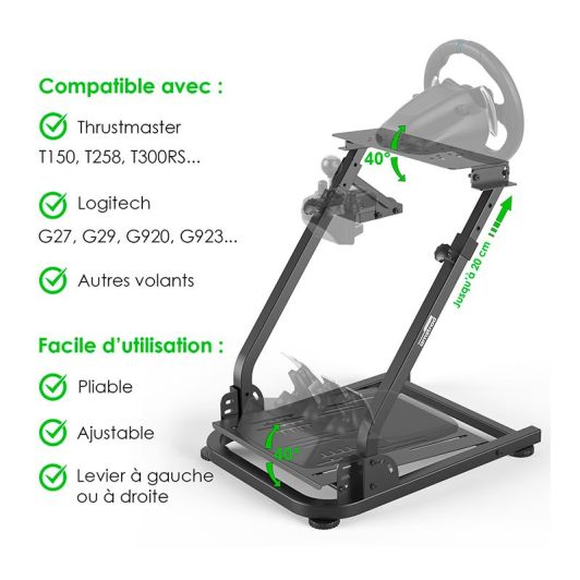 Support de volant universel  AMSTRAD AMS-RACE-PILOT