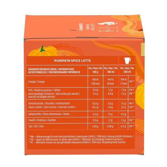 Starbucks capsule Pumpkin Spice Latte