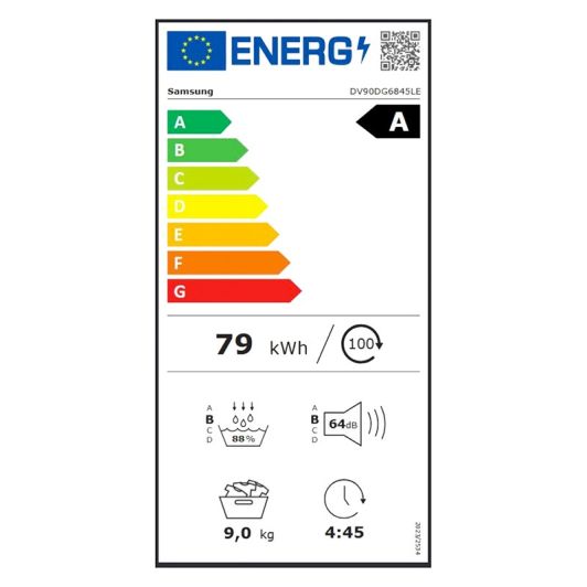 SAMSUNG Warmtepomp droogkast 9KG DV90DG684