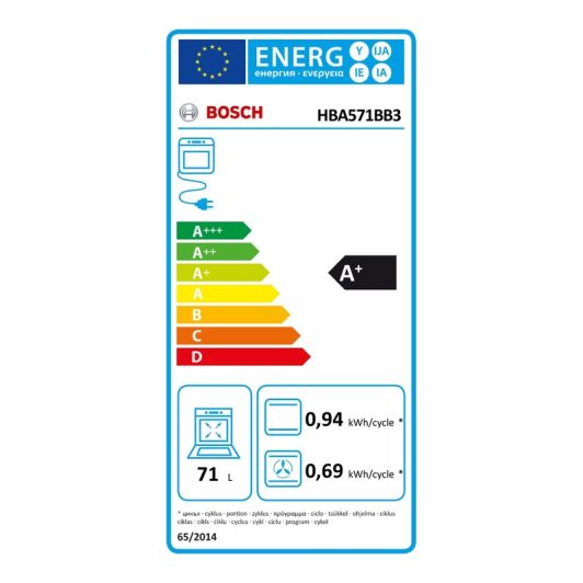 Four chaleur tournante BOSCH HBA571BB3