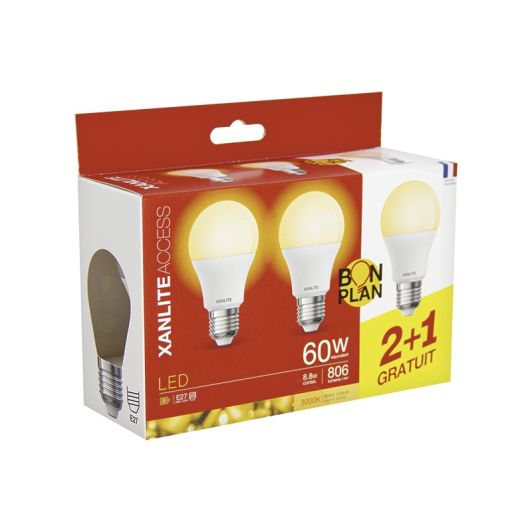 Ampoule XANLITE E27x3 Standard