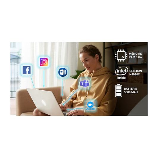 DANEW Dbook 175-W5 Laptop - 17.3 inch - Celeron - 8GB RAM - 512GB SSD