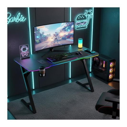 Bureau gaming EDENWOOD BG120 LED Noir