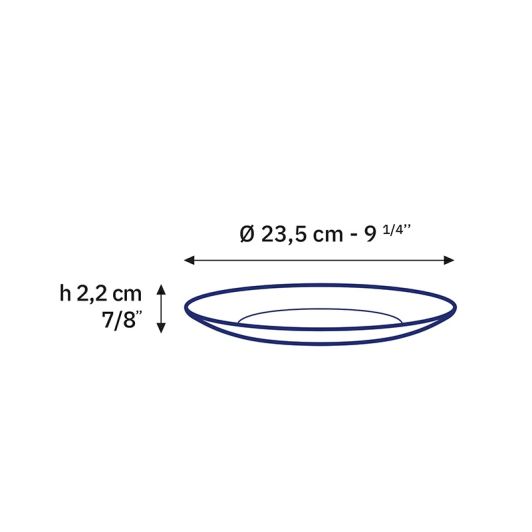 Assiette DURALEX Lys vermeil 23cm