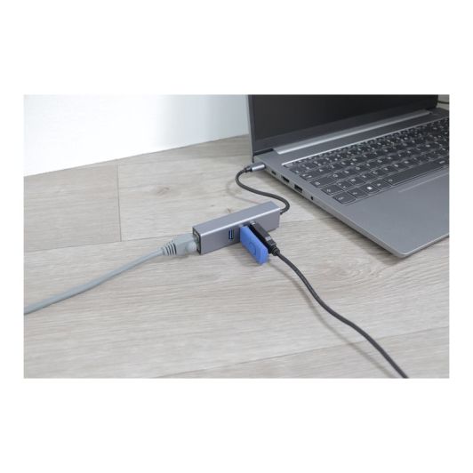 Adapter EDENWOOD USB-C => RJ45 + 3 USB-A