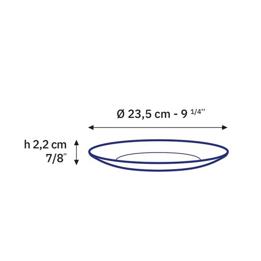 Bord DURALEX Lys marine – Ø 23 cm