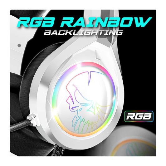 Casque gaming Spirit of Gamer PRO-H8 RGB – Stéréo Filaire 2.0, Microphone Omnidirectionnel, Haut-Parleurs 50mm, Compatible PC, PS5, Xbox, Switch, Mac, Smartphone – Coussinets Similicuir Confort
