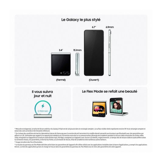 Smartphone SAMSUNG ZFLIP 5 5G 256Go Vert reconditionné Grade A+