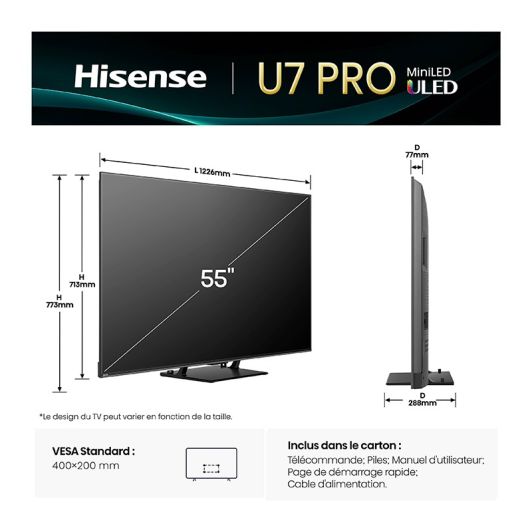 HISENSE 55U7Q PRO - TV 55
