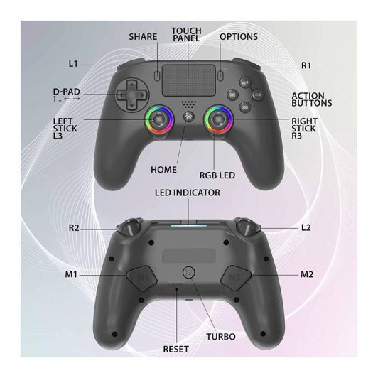 SUBSONIC Controller draadloos voor PS5 – Zwart