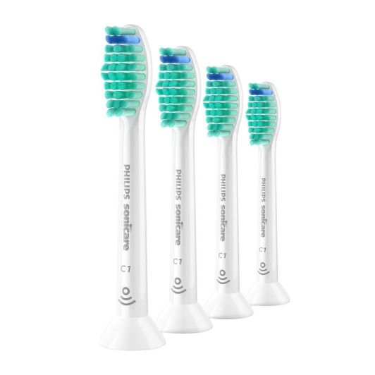 PHILIPS Sonicare C1 ProResults - Lot de 4 Brossettes Originales (HX6014/87) - Blanc