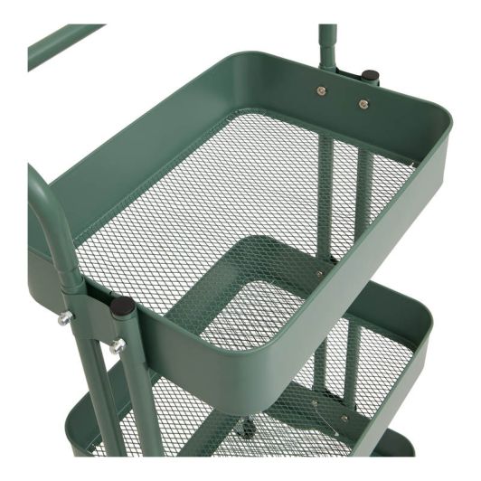 Metalen dienblad met 3 niveaus, groene kleur
