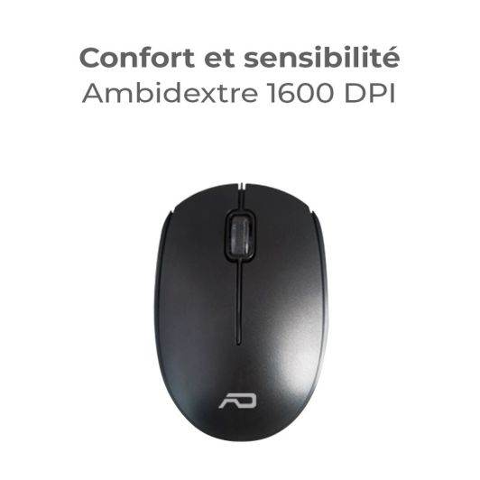 Pack ADVANCE ELITE wireless combo - Clavier et Souris Sans Fil + Tapis AZERTY Slim Design