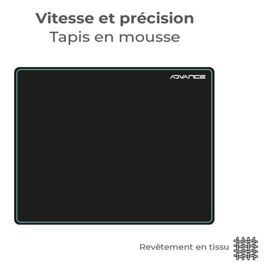 Pack ADVANCE ELITE wireless combo - Clavier et Souris Sans Fil + Tapis AZERTY Slim Design