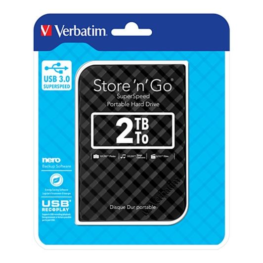 Externe Harde schijf VERBATIM Store 'n' Go GEN 2 2To USB 3.0 ZWART