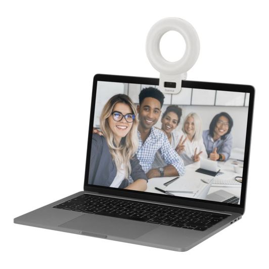 Hama “To Go” LED Ring Light - Portable Ring Light with 60 LEDs, 3 Color Temperatures