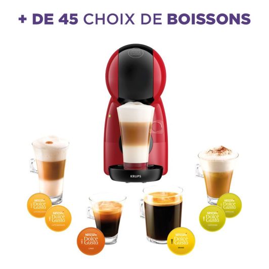Expresso KRUPS Piccolo XS rouge YY5836FD + 3 boîtes capsules
