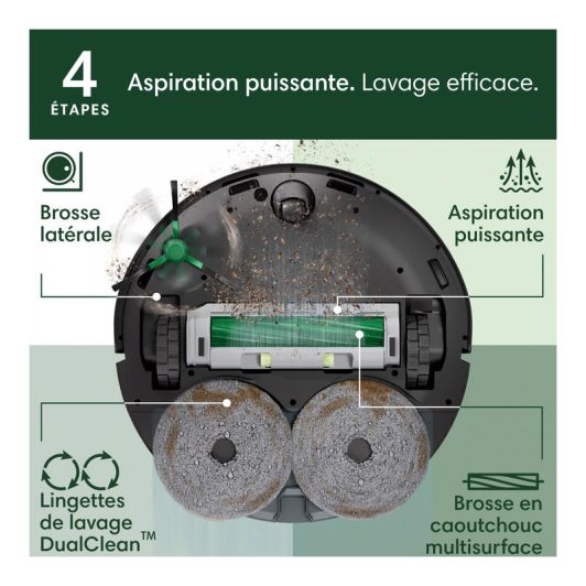 Aspirateur robot IROBOT Roomba Plus 405 Combo Robot