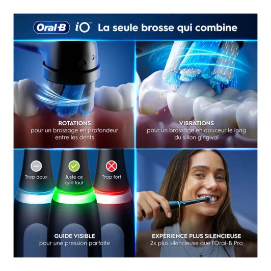 Brosse à dent ORAL-B iO3 noire + Etui de voyage