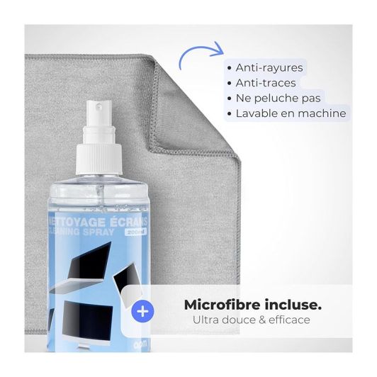 Kit nettoyant APM Tout écran (gel + tissu)
