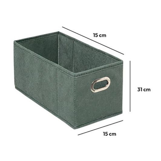 Opvouwbare opbergdoos kaki 15x31 cm
