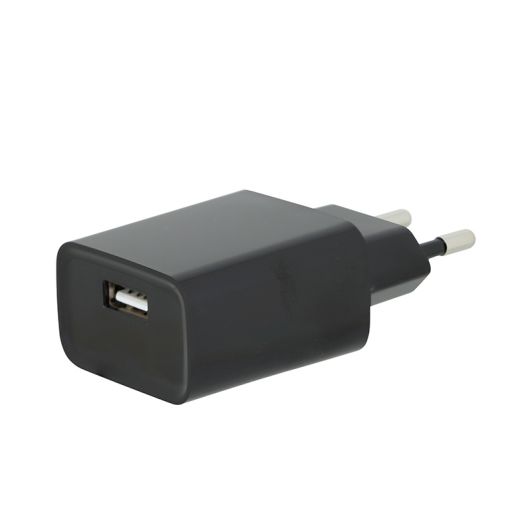 NETSTROOMLADER 2,4A + 1M USB-C-KABEL Zwart