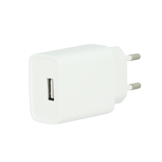 NETSTROOMLADER 2,4A + WITTE LIGHTNING-KABEL 1M HIGH ONE